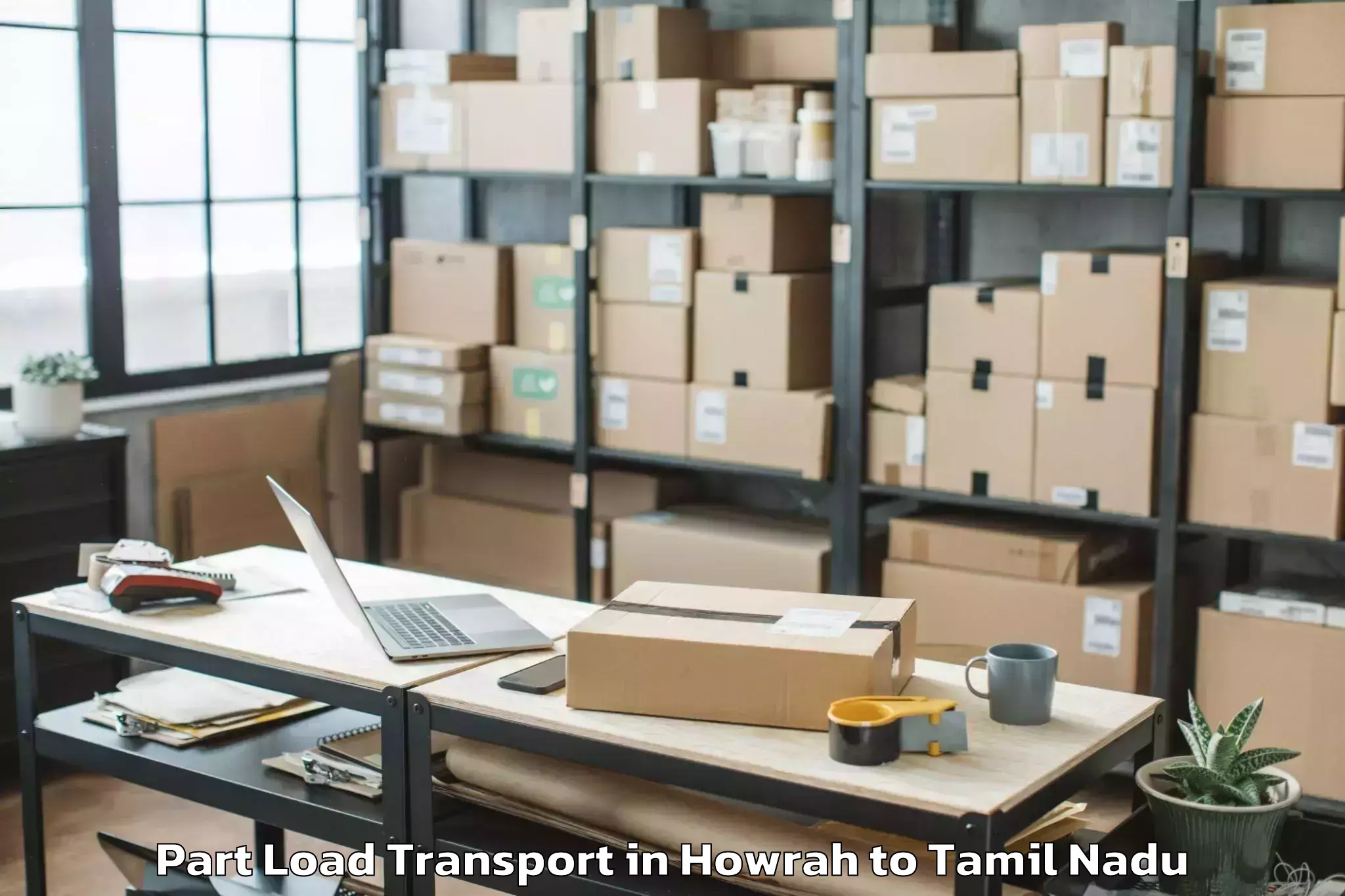 Affordable Howrah to Turaiyur Part Load Transport